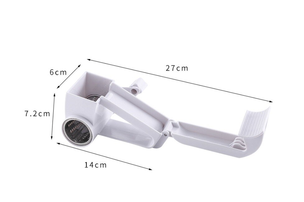 Kitchen Gadgets Rotary Cheese Grater For Cheese White Butter Knife Spreader 3 In 1 Manual Chocolates Cheese Slicer