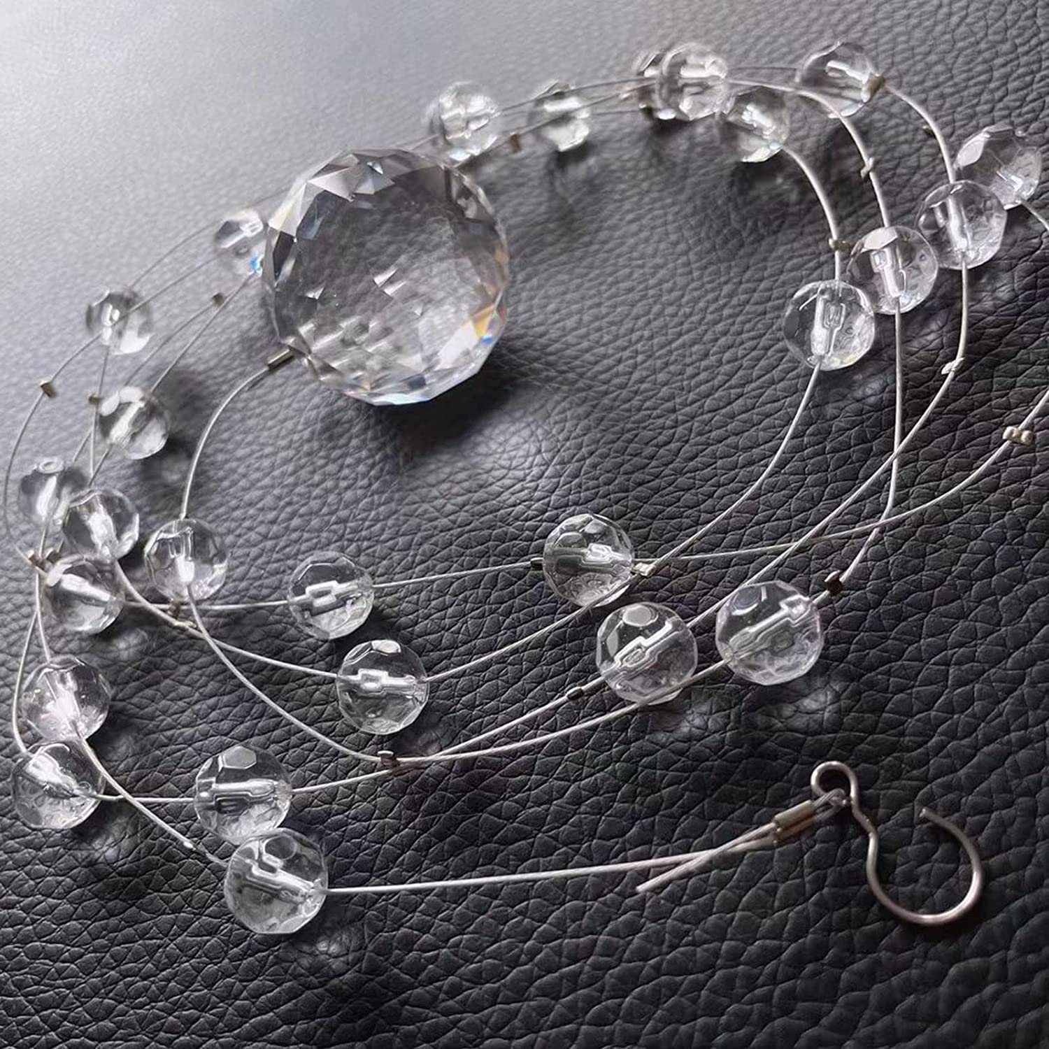 Kunstmatige Kristal Kralen Strengen Clear Glas Kralen Opknoping Gordijn Kroonluchter Ornamenten Deur String Opknoping Plafond Decoratie