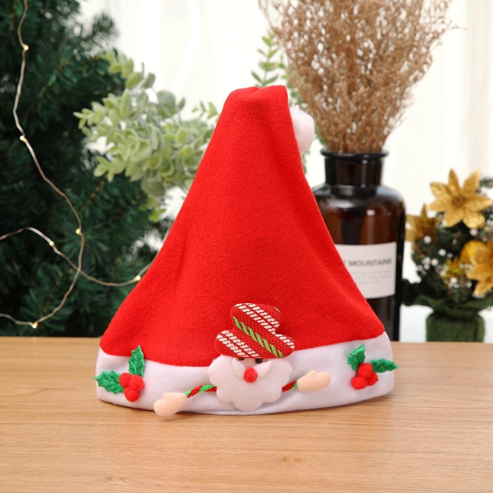 1 pièces bonhomme de neige père noël Elk noël chapeaux fête pour bébé adulte père noël chapeaux nouvel an décoration enfants fête fournitures: r