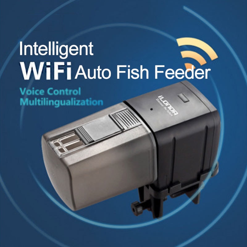 Wifi fjernbetjening automatisk foderautomat automatisk foderautomat digital tropisk fisk foder autofoderautomat akvariegranulat flager