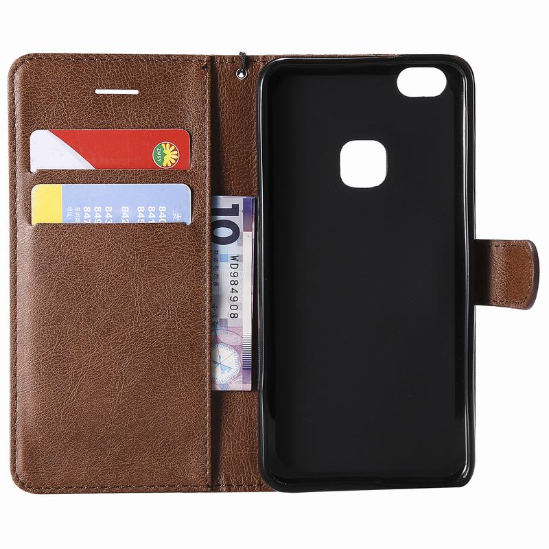 Case Cover Voor Huawei P10 Lite Luxe Magnetische Flip Wallet Plain Vintage Telefoon Lederen Tassen Coqeu Voor HUAWEI P 10 p10lite Gevallen