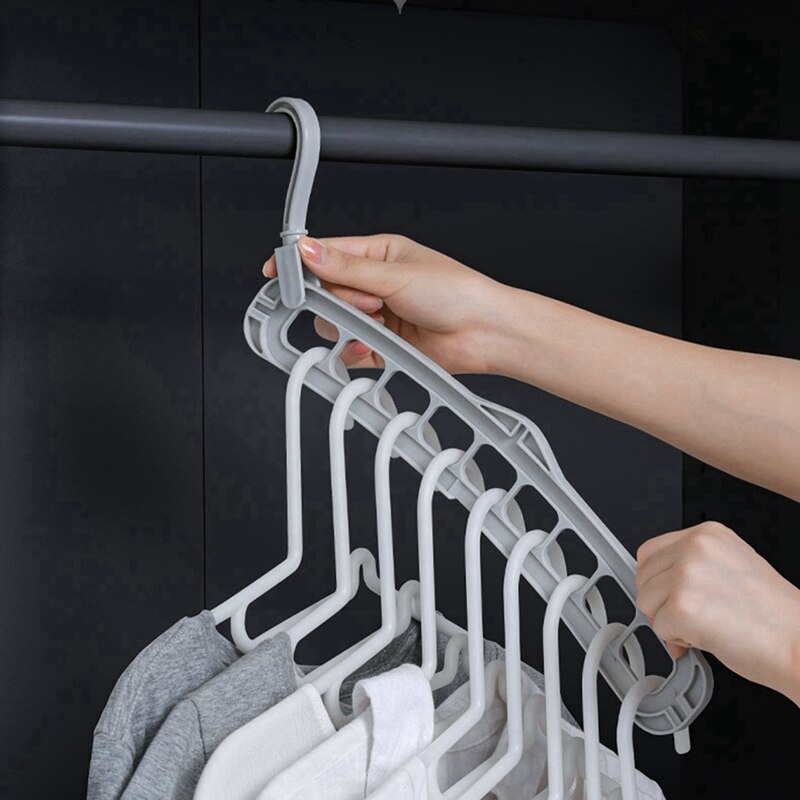 Multifunctional 360 Rotating Arc Hanger Nine-hole Rotating Drying Racks Drying Rack Household Storage Hanger