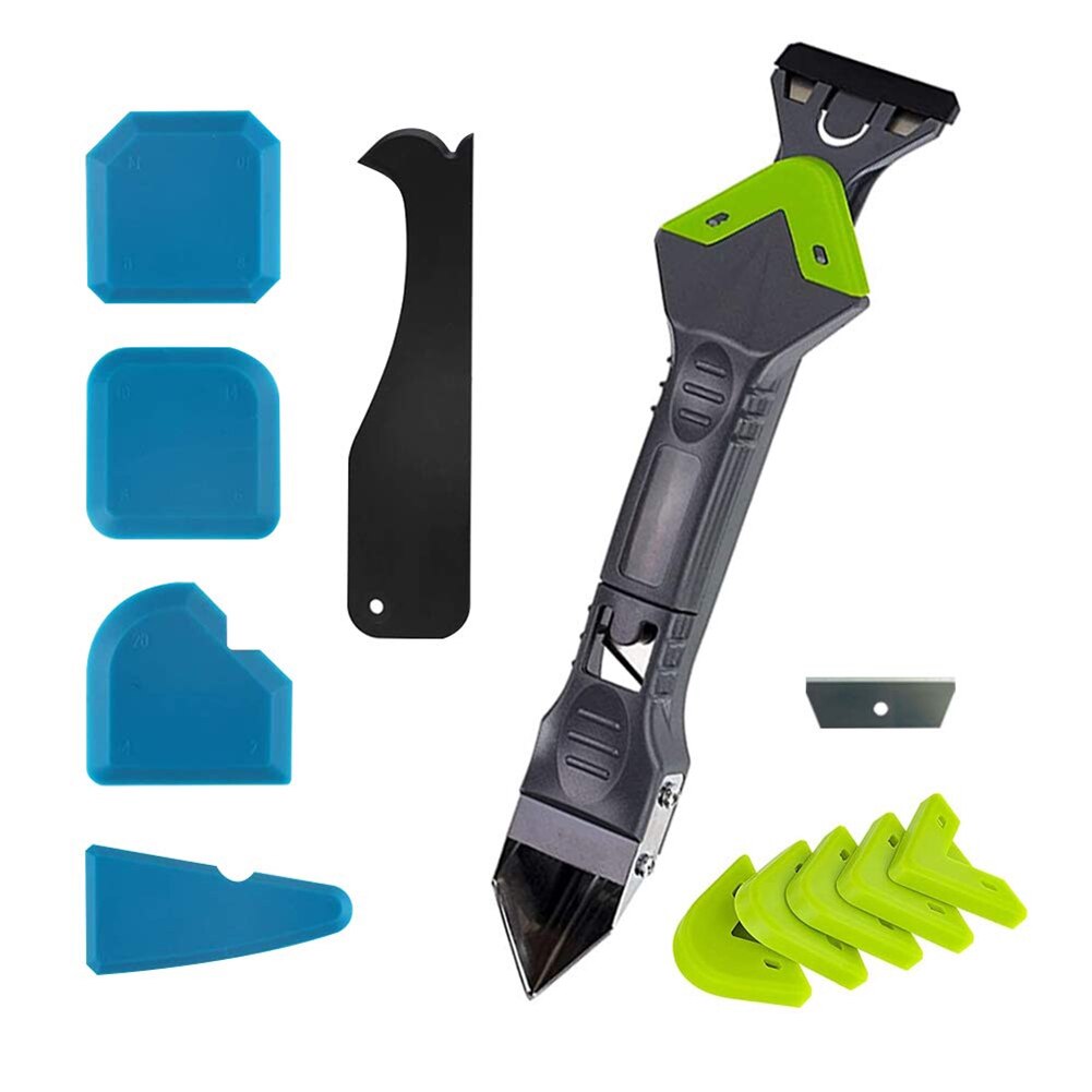 11Pcs Caulking Tool Kit Kit Afwerking Handgemaakte Grout Schraper Kalefateren Remover Huishoudelijke Afdichting En Caulking Accessoire: A
