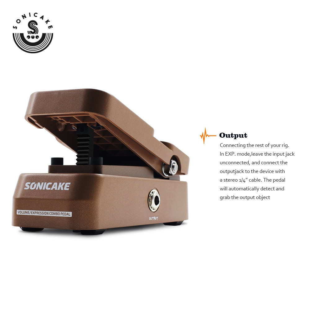 Sonicake 2 in 1 Passive Volume Expression Pedal Mini Guitar Effects Pedal QEP-02
