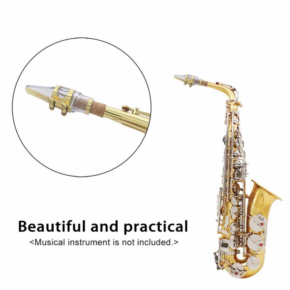 Saxofón Alto juego de boquillas de plástico ligadura de boquilla saxofón tapa Clip Cañas boquillas instrumentos de viento Accesorios