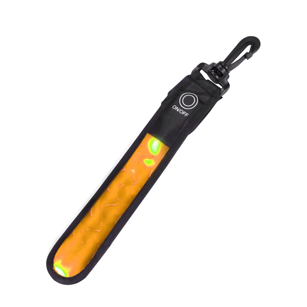 Correa reflectora de luz LED, accesorios de noche para exteriores, iluminación reflectante, decoración colgante, , bolsa de seguridad deportiva: Yellow