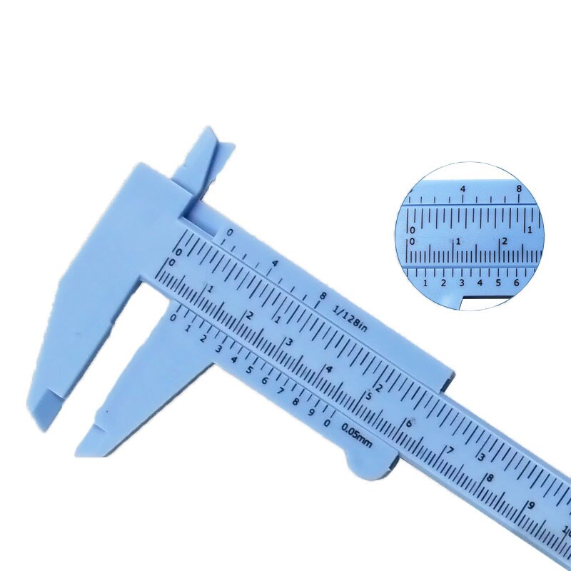 1pcs 0-150mm double rule scale plastic Vernier caliper gauge Sliding Ruler Jewelry Measuring Tool