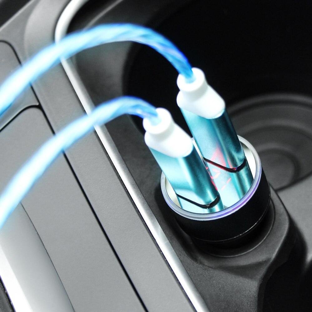 Car Charger 5V 3.1A With LED Display Universal Dual Usb for Alfa Romeo alfa romeo 159 147 for saab 93 95 9000 peugeot 206 307