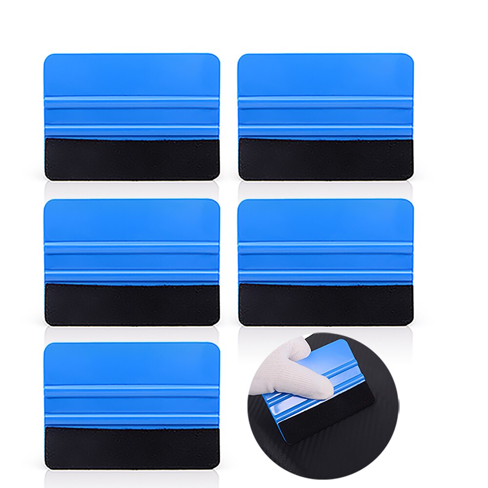 EHDIS 5 Stck Kohlenstoff Fiber Stoff Rand Filz Rakel Vinyl Film Wagen Verpackung Reinigung Schaber Fenster Tönungen Werkzeug Auto Aufkleber entferner