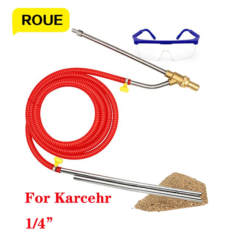 1/4 Inch Quick Connect or Compatible For Karcher k2-k7 Car Pressure Sand Wet Blasting Kit Hose Wet Sandblaster Attachment