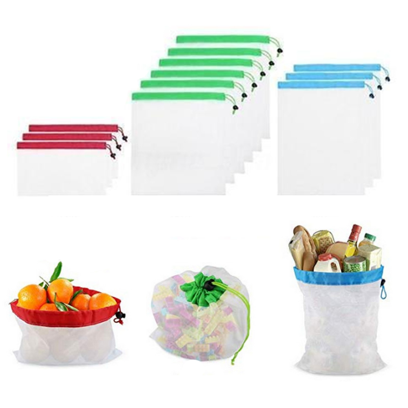 1PCS Netz Einkaufen Spielzeug Tasche Wiederverwendbare Waschbar Eco Freundliche Shopper Tasche Lebensmittel Supermarkt Obst Gemüse Kleinigkeiten Lagerung Pack