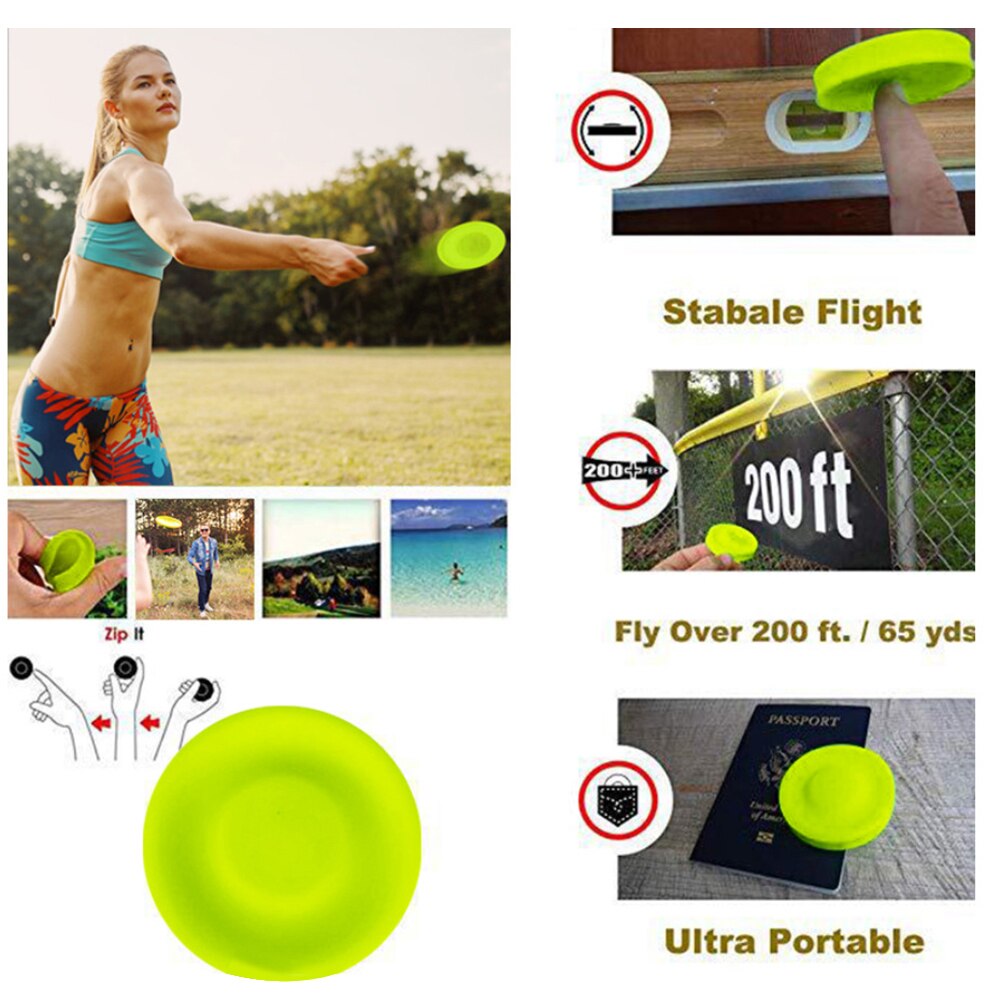 Mini Siliconen Vliegende Schijf Outdoor Sport Disc Spelen Strand Decompressie Speelgoed