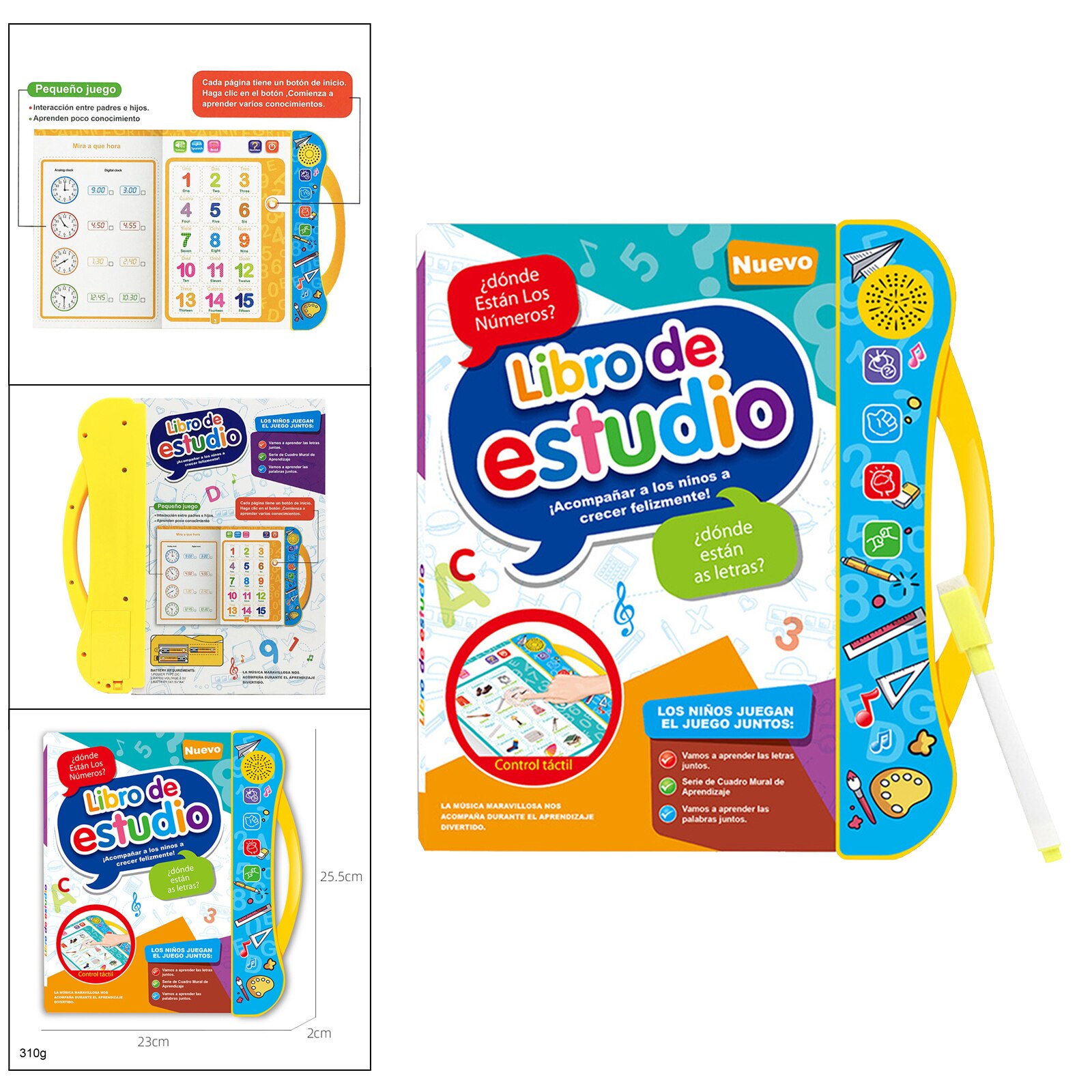 Kids Spanish English Letter Educational Knowledge Activity Intelligence