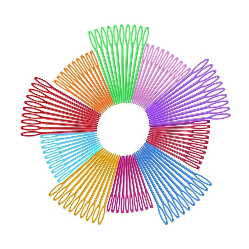 Color Plastic Sewing Needle Safety Plastic Lace Needle Handicraft Additional Locking Stitch Mark