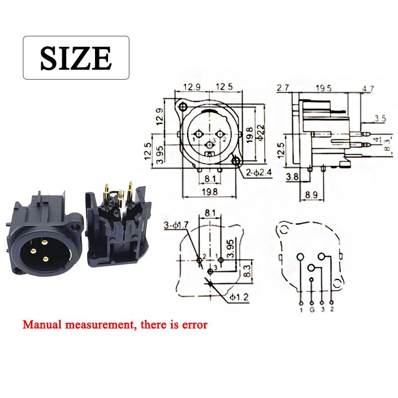 Gold Überzogene Gerade 3Stift XLR Jack Männlich Weiblich Buchse Ausgewogene Audio--Steckdose Stecker Für MIC Kopfhörer Verstärker