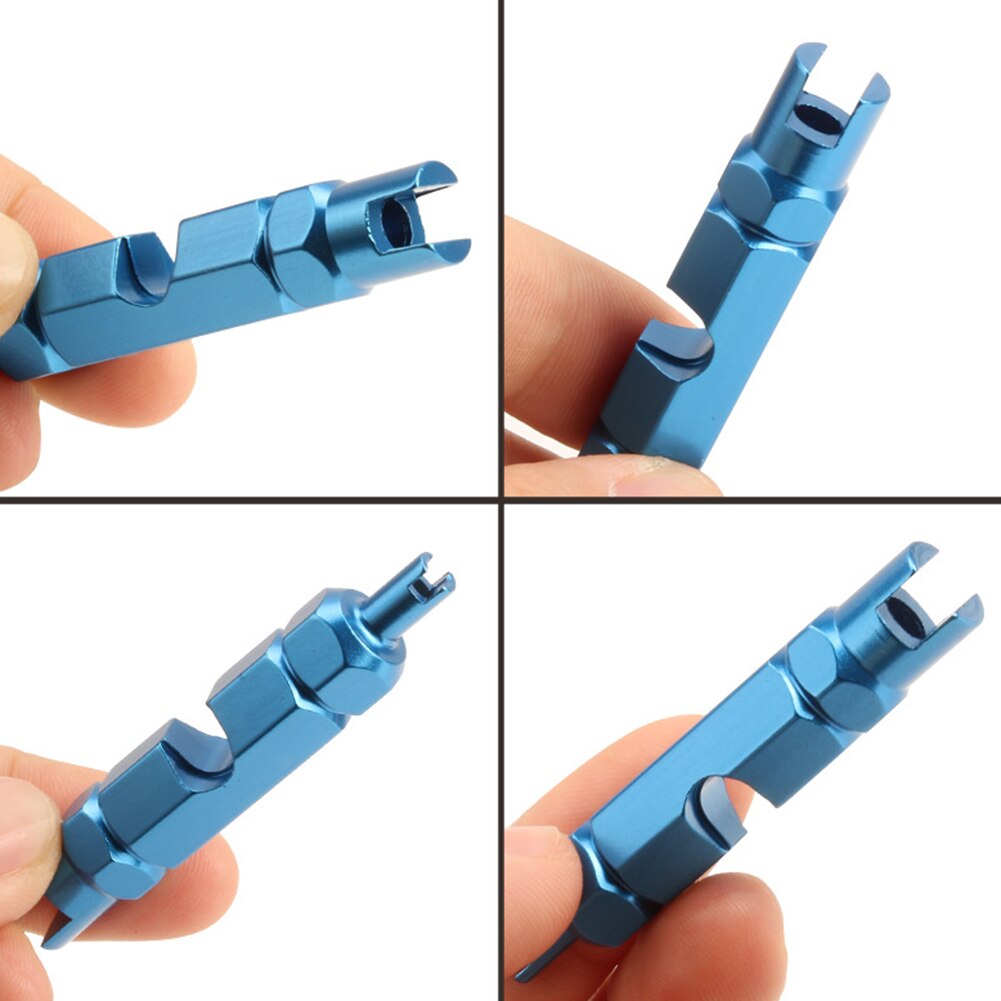 1Pc Bike Valve Demontage Tool Multifunctionele Mtb Racefiets Ventiel Remover Anti-Slip Air Valve Spanner Demontage tool