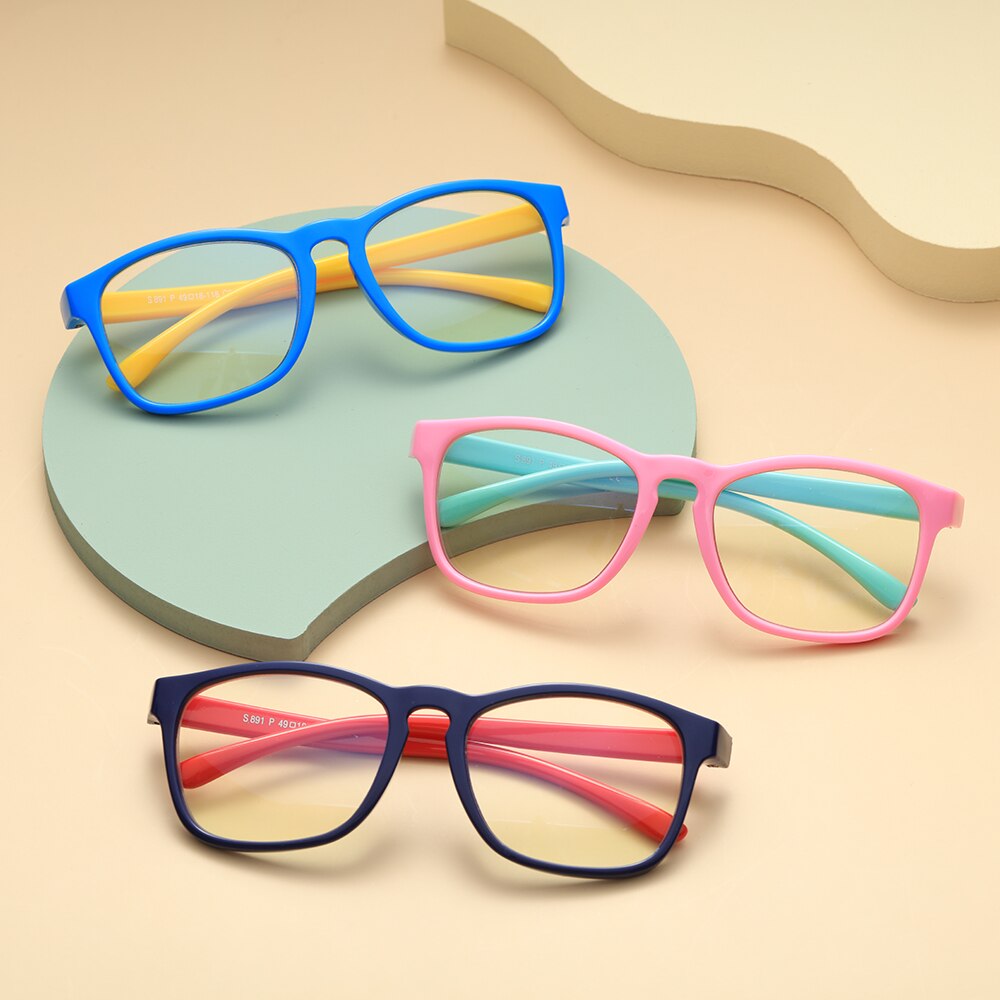 Kids Anti Blue Light Glasses Anti Radiation Anti Eyestrain Children Goggles Boy Girl Silicone Frame Computer Video Game Eyewear