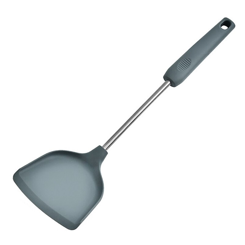 Non-Stick Kitchen Utensil Silicone Cooking Frying Spatula Soup Ladle Turner Soup Spoon Porridge Cooking Utensils Spatula Ladle: B