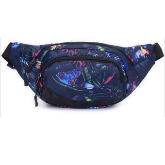 Women Waist Funny-Pack kidney Belt-Bag Running Cycling Outdoor Banana Flower bum bag Pouch sac banane saszetka na biodra: I