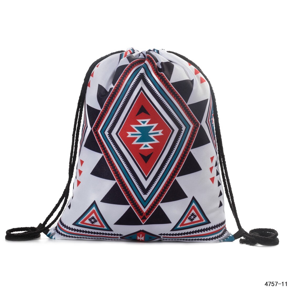Mochila kvinner utskrift snøre ryggsekk liten skoleveske snøre ryggsekk billig reise snøre bag mini: 4757-11