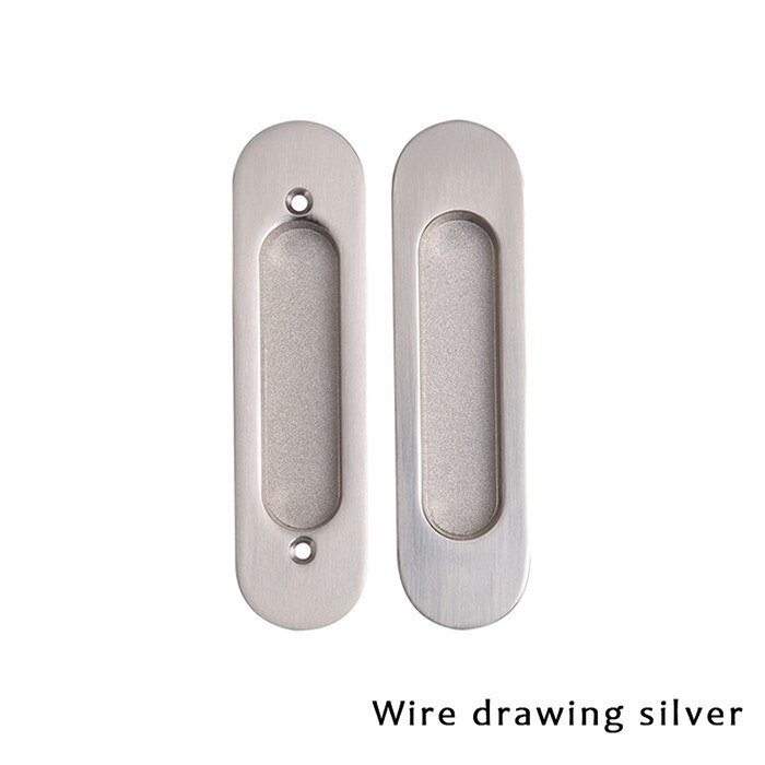 Sliding door embedded handle zinc alloy bronze recessed handle a pair hidden handle: D-Wire drawing