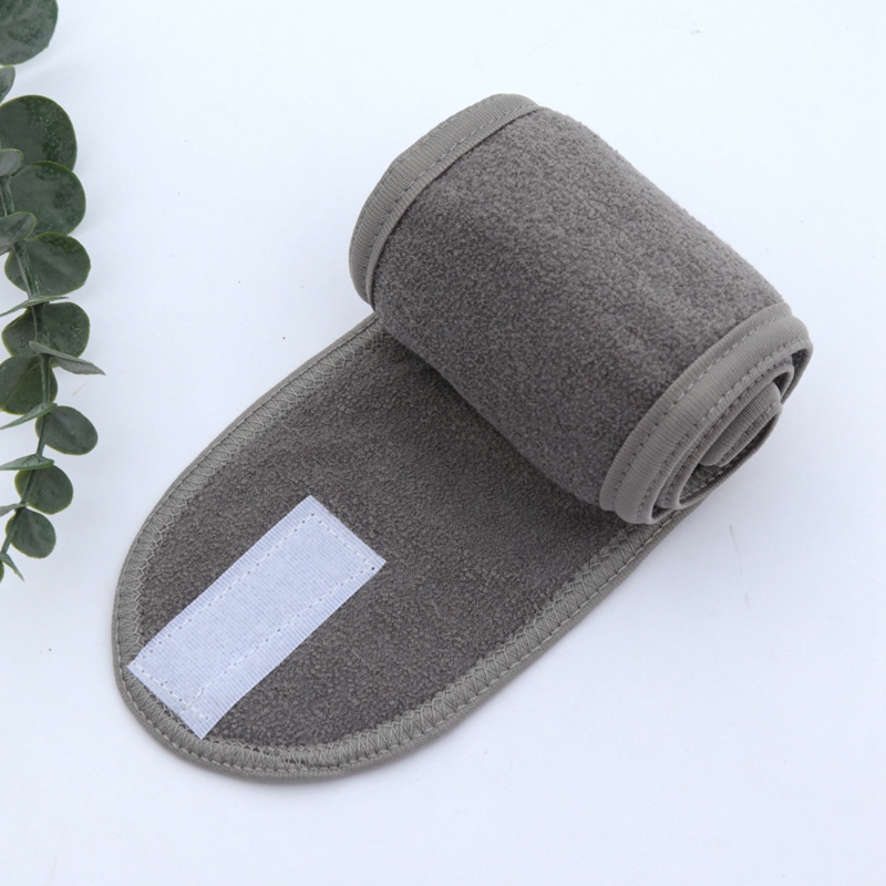 Banda para la cabeza para mujer, diadema ajustable para SPA, Yoga Facial, maquillaje para baño, banda para el cabello para lavado de cara, toalla suave, accesorios de maquillaje para el cabello: Gris