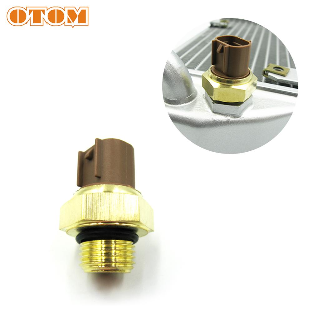OTOM Motorcycle 1 Piece Copper Radiator Fan Switch Temperature Thermostat Switchs Temp Sensor For KTM HONDA YAMAHA SUZUKI KAWASA