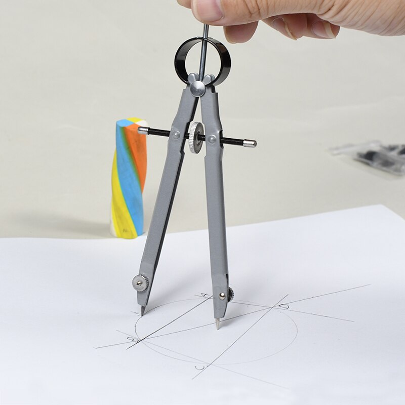 2Pcs / Set compass with locked geometry 6 inch bow compass precise mathematical drawing drafting student stationery