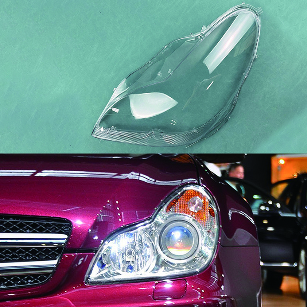 Voor Benz W219 CLS CLS300/350/500/550 2004 Koplamp Transparante Lampenkap Shell Maskers Koplamp Cover lens Plexiglas: Zilver