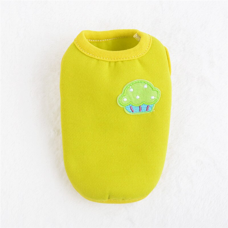 Mini Dog Vest Puppy Tiny Clothes Soft Pet Milk Dog Shirt Vest Costume XXS XS for Teacup Poodle Cat Rabbit Cartoon Jacket: Green 2 / 3XS