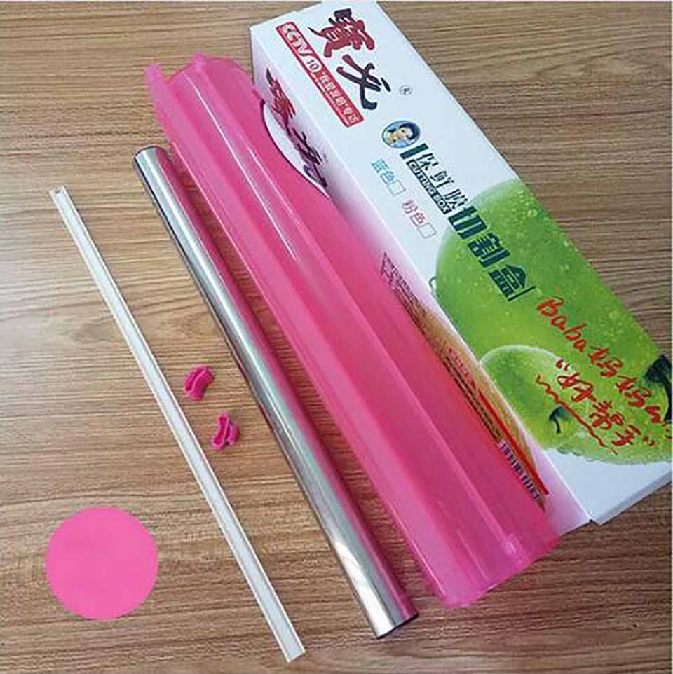 Dispensadores de envoltura de plástico, cortador de película conservante, cortadora al vacío de alimentos para envoltura de papel de aluminio, herramientas de cocina, accesorios: Gris claro