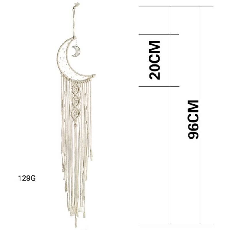 Bohemian Chic Macrame Muur Opknoping Wandtapijten Mandala Dreamcatcher Muur Decor Boho Geweven Gebreide Wandtapijten Home Decoratie: F