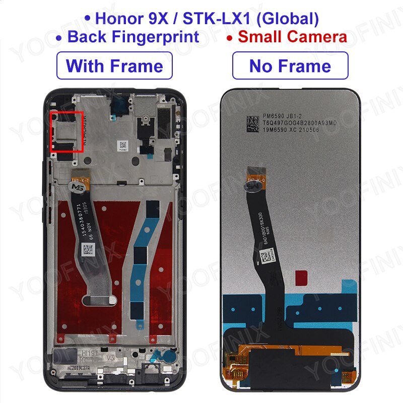 6.59 "pour Huawei Honor 9X LCD STK-LX1 Affichage Écran Tactile Numériseur Pour Huawei HLK-AL10 TL10 Pièces De Rechange