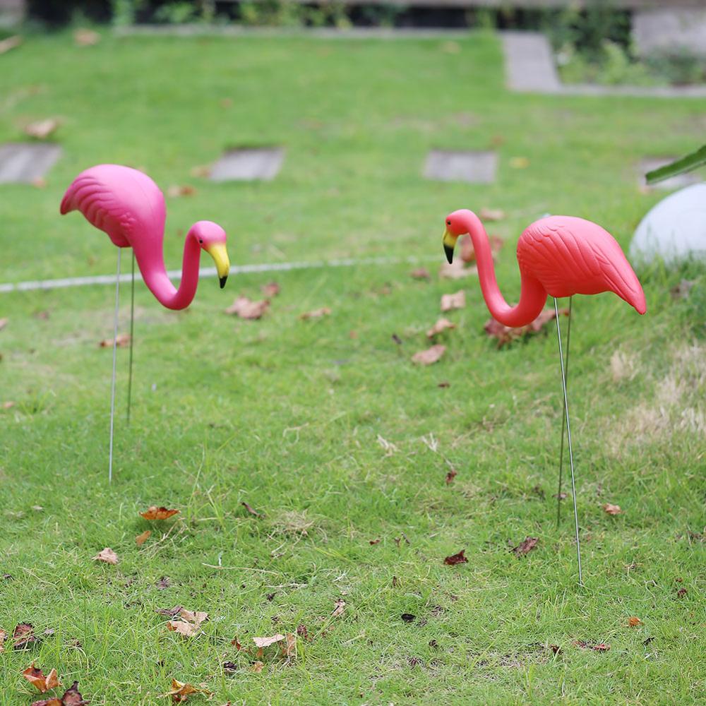 Flamingo Gazon Decoratie Plastic Kunstmatige Versieren Beeldjes Flamingo Ornament Yard Tuin Balkon Arts Decoraties
