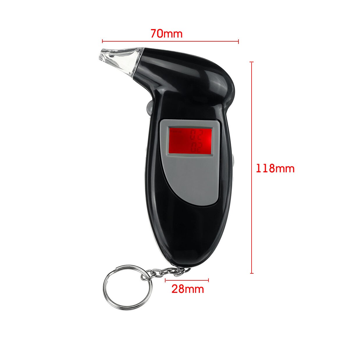 [ With 10 Mouthpieces ] Alcohol Breath Tester Breathalyzer Analyzer