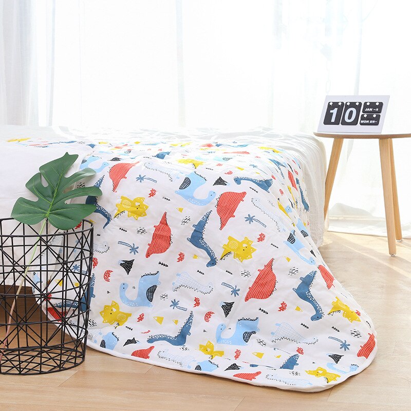 Nyfødte baby krybbe tæpper baby badehåndklæde tegneserie bomuldstæppe sengetøj dyne indpakning lille barn sengetøj 110*110cm ymm 012: Ymm 012d