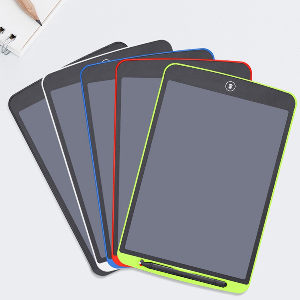 Tablet eletrônico de 12 polegadas, tablet eletrônico lcd com antiqueda para escrita e desenho, placa de notas para criança