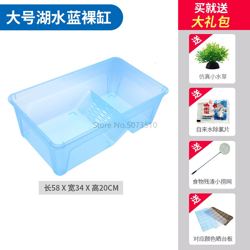 Turtle Cylinder with Drying Platform Extra Large Villa Amphibious Tank Household Brazilian Tortoise Turtle Special Cylinder