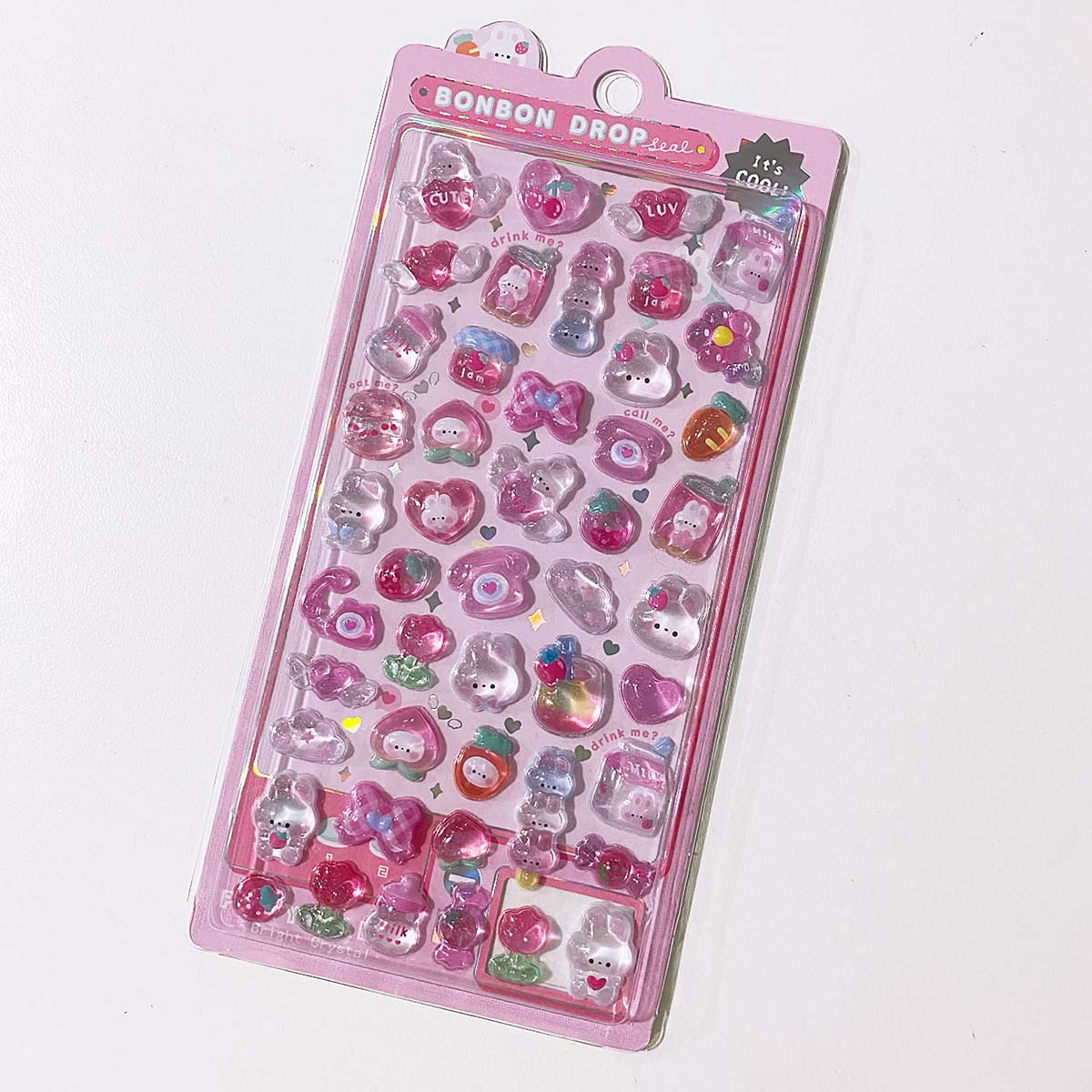 Cute Cartoon 3D Stickers Kawaii Deco Stickers DIY Phone Luggage Motorcycle Laptop Suitcase Decal Sticker: Light Grey