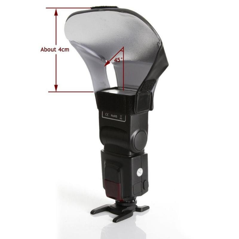 Difusor de Flash para iluminación de cámara, Kit Simple ligero portátil de con Reflector para cámaras Flash Speedlite