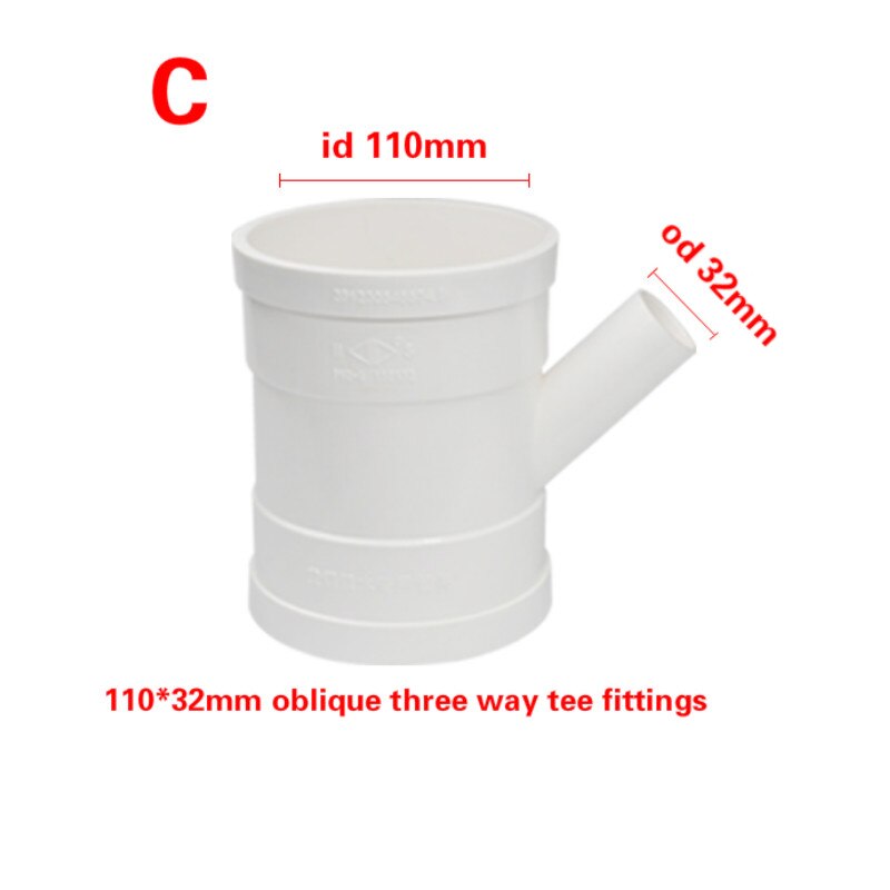 Uniones Uds. PVC oblicuo, accesorios en t de tres vías, juntas en t de 45 grados, accesorios de tubería de suministro de agua, accesorios oblicuos de PVC de cuatro vías