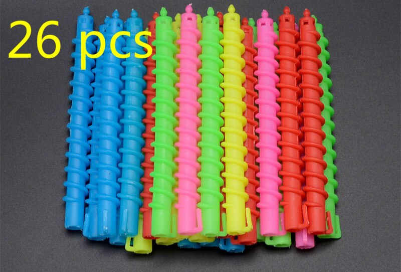 17/26PCS Hair Perm Rods Plastic Long Spiral Hair Perm Rod Hairdressing Styling Curler Rollers Salon Tool: 26 pcs