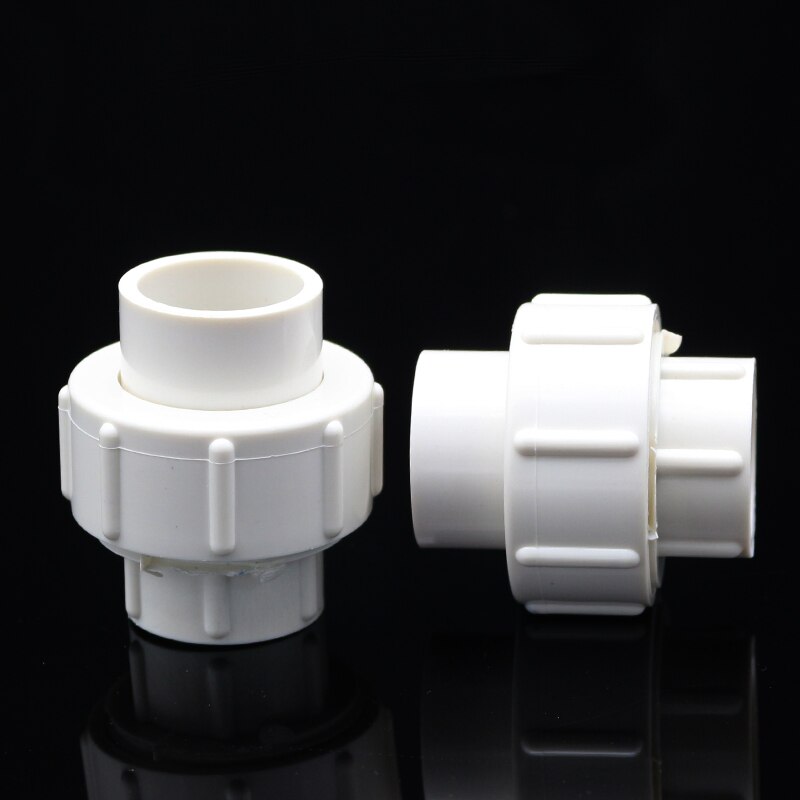 NuoNuoWe PVC Union Straight Equal Coupling Connectors 20-110mm Inner Dia. Pvc Pipe Fittings Tube Joint 2pcs-pack