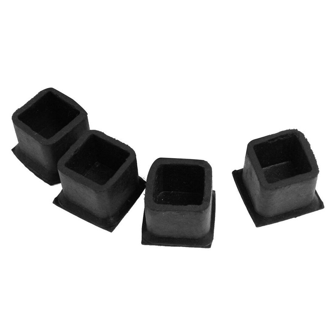 10 Pieces Black Square Rubber Foot Caps Tube Caps  – Grandado