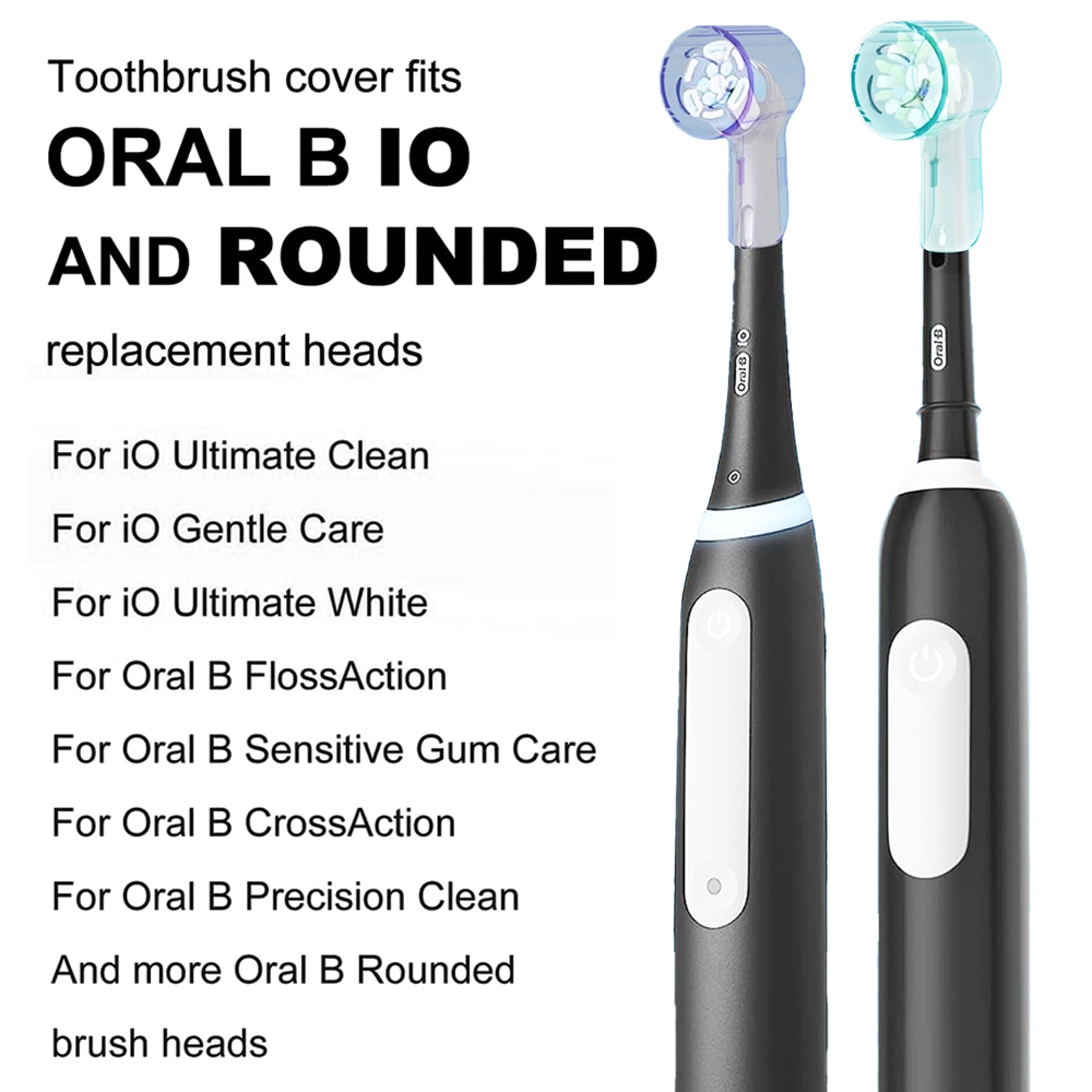 Tandenborstel stofdichte hoezen doppen compatibel met Braun Oral B vervangende hoofden en iO-serie elektrische tandenborstelkopbeschermer