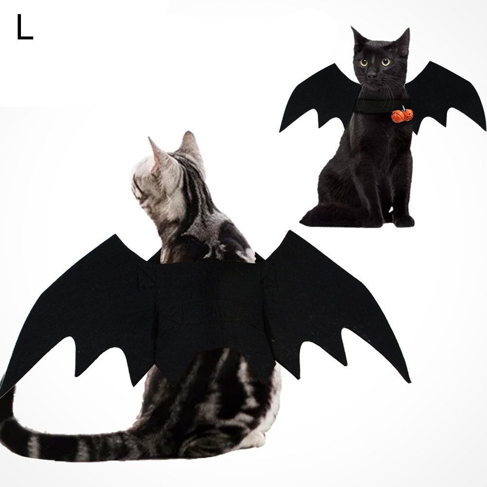 Disfraz de Animal mascota perro gatito murciélagos con campanas de calabaza disfraz de Halloween sofisticado disfraz para foto accesorios productos para mascotas: Amarillo