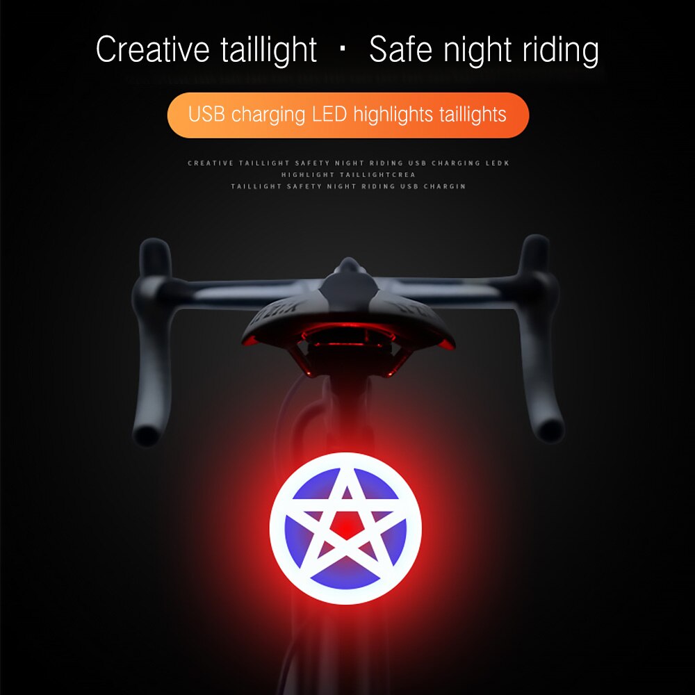 USB Charge Flashlight For Bicycle Light Led Bike Flash Taillight Cycling Night Warning Lights Cyling Lamp Multi Lighting Modes