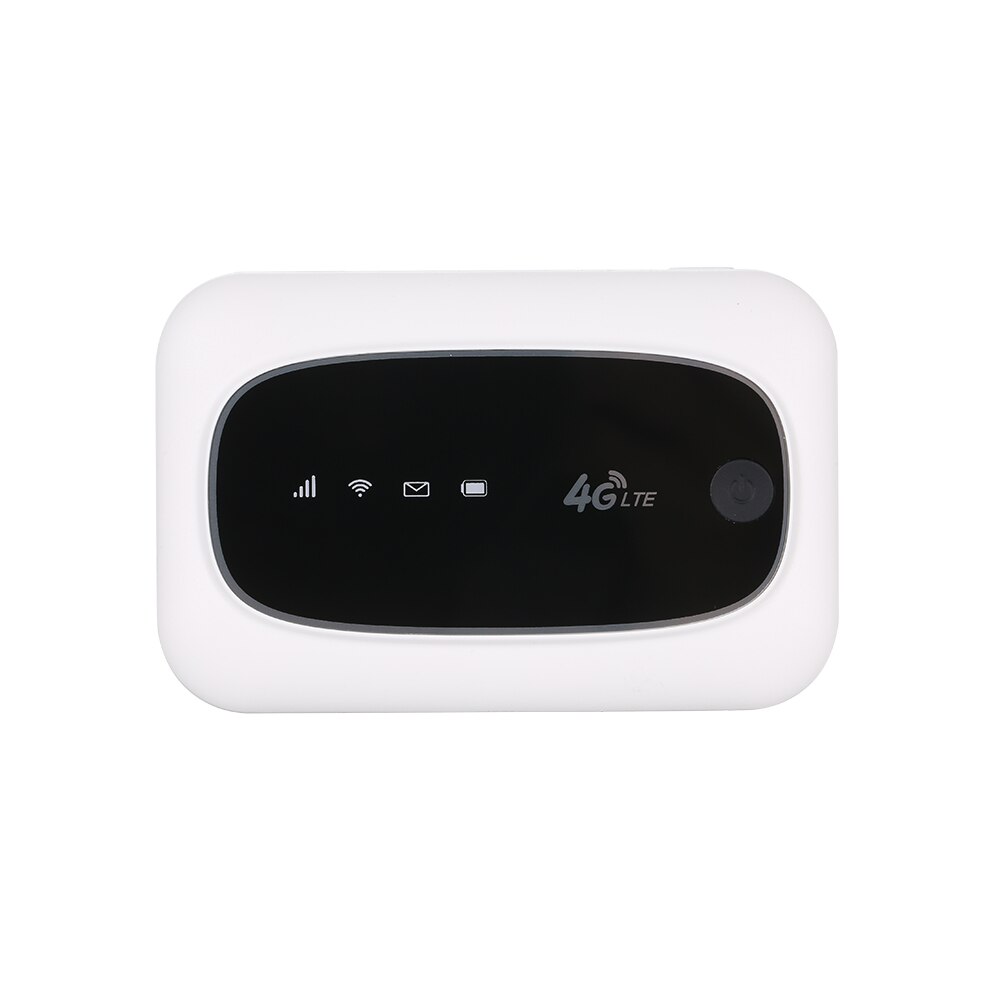 Bærbar 4g lte cat 4 150m unlock mobil wifi hotspot trådløs wifi router simkort brug til kontor/rejse/hjem (sort/hvid)