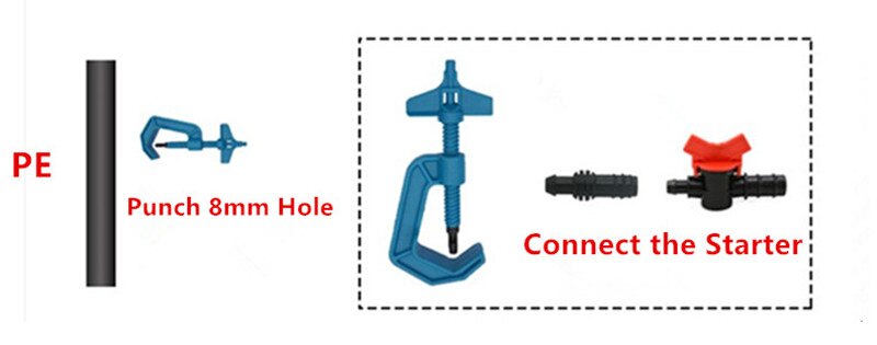 Dn16 Offtake For PVC Pipe With Rubber Grommet Starter Barb Connector For Poly Hose Into a PVC Pipe Drip Barb Fittings