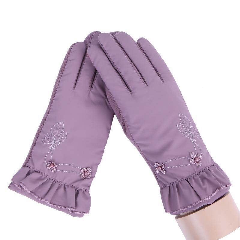 Pantalla táctil a prueba de viento sólida informal para mujer, guantes abrigados Unisex 027A, 027C, 027D, 027E